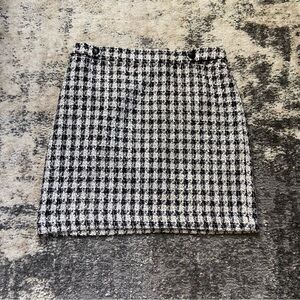 White House Black Market Black and White Pencil Mini Skirt